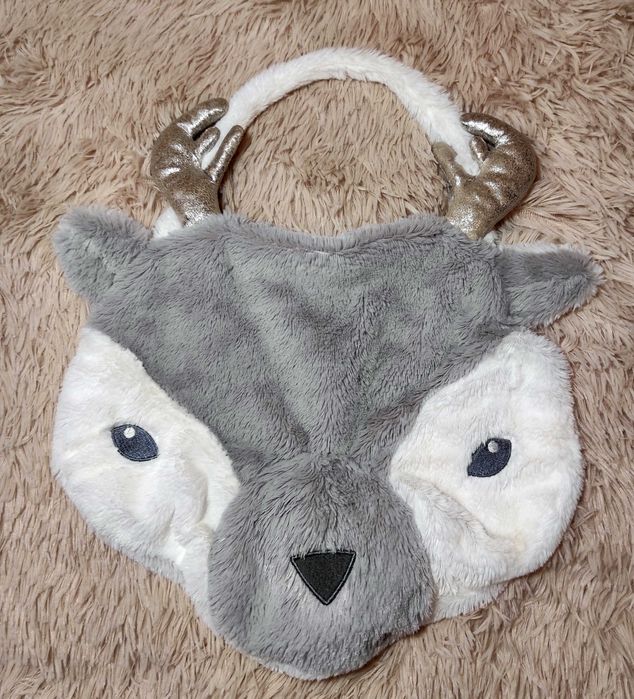 М’яка хутряна сумочка «Олень» дитяча 24х33 см