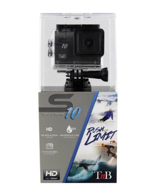 Câmara acção aventura S10 tipo Gopro com acessórios