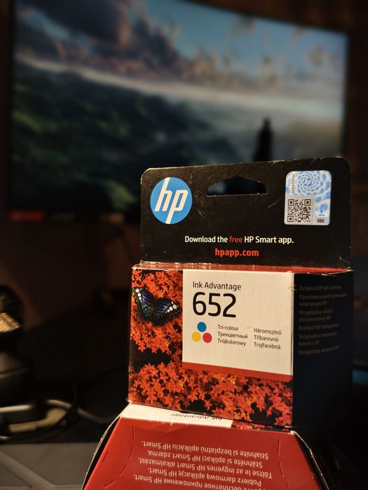 Tusz HP 652 / kolorowy / oryginalny / nowy