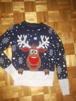 Damski sweter z motywem świątecznym rozm rozm. S