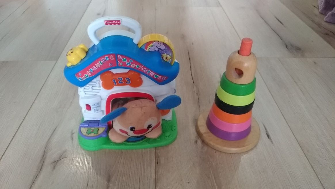 Fisher price zabawka interaktywna domek buda szczeniaczek