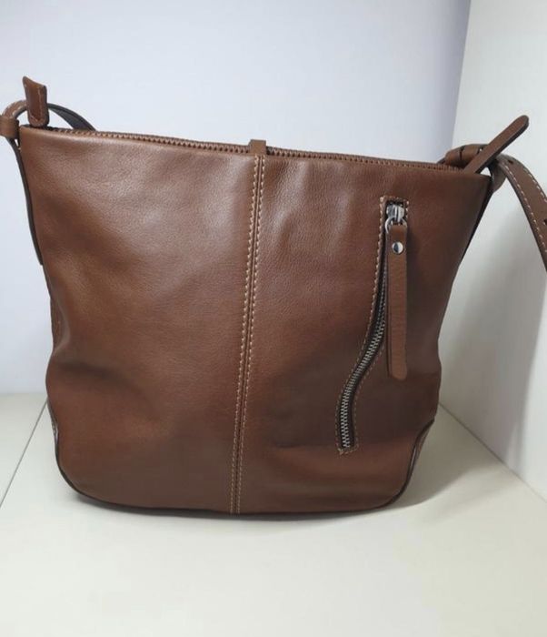 Сумка через плече gianni conti італія натуральна шкіра хобо тоут