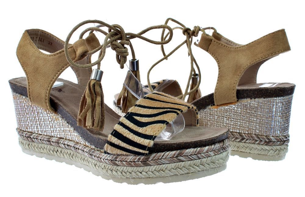Rozmiar: 40 Sandały Espadryle Na Platformie Lekkie 6223