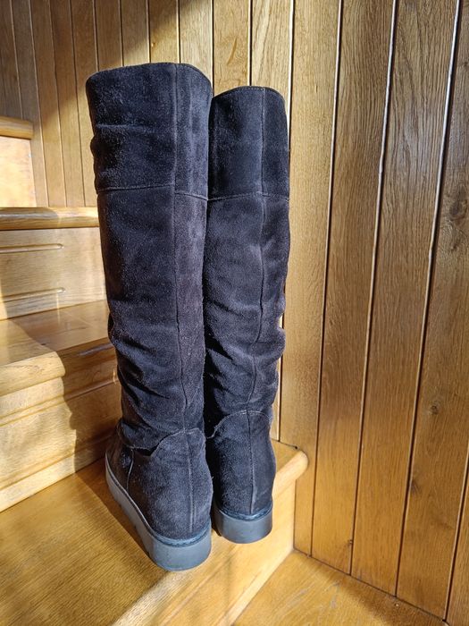 Чоботи коричневі замшеві, 40 розмір