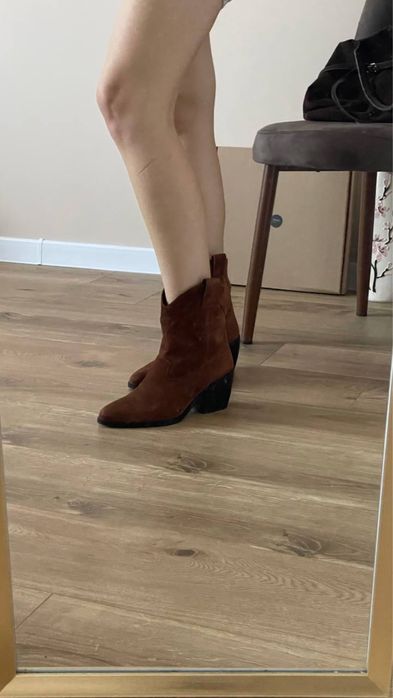 Чобітки з натуральної замші, 38 розмір