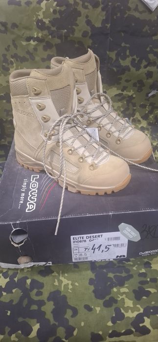 Piaskowe buty wojskowe militarne Lowa Elite Desert r 41, 5