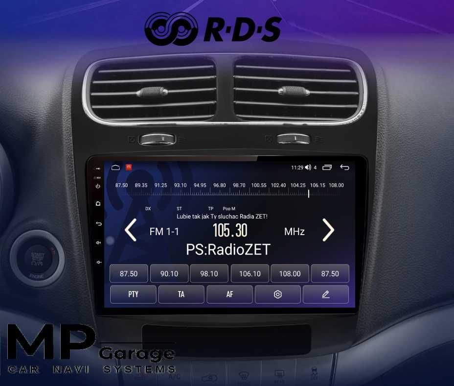 Radio Android Fiat Freemont /Dodge Journey 4G Qled CarPlay/AA Montaż