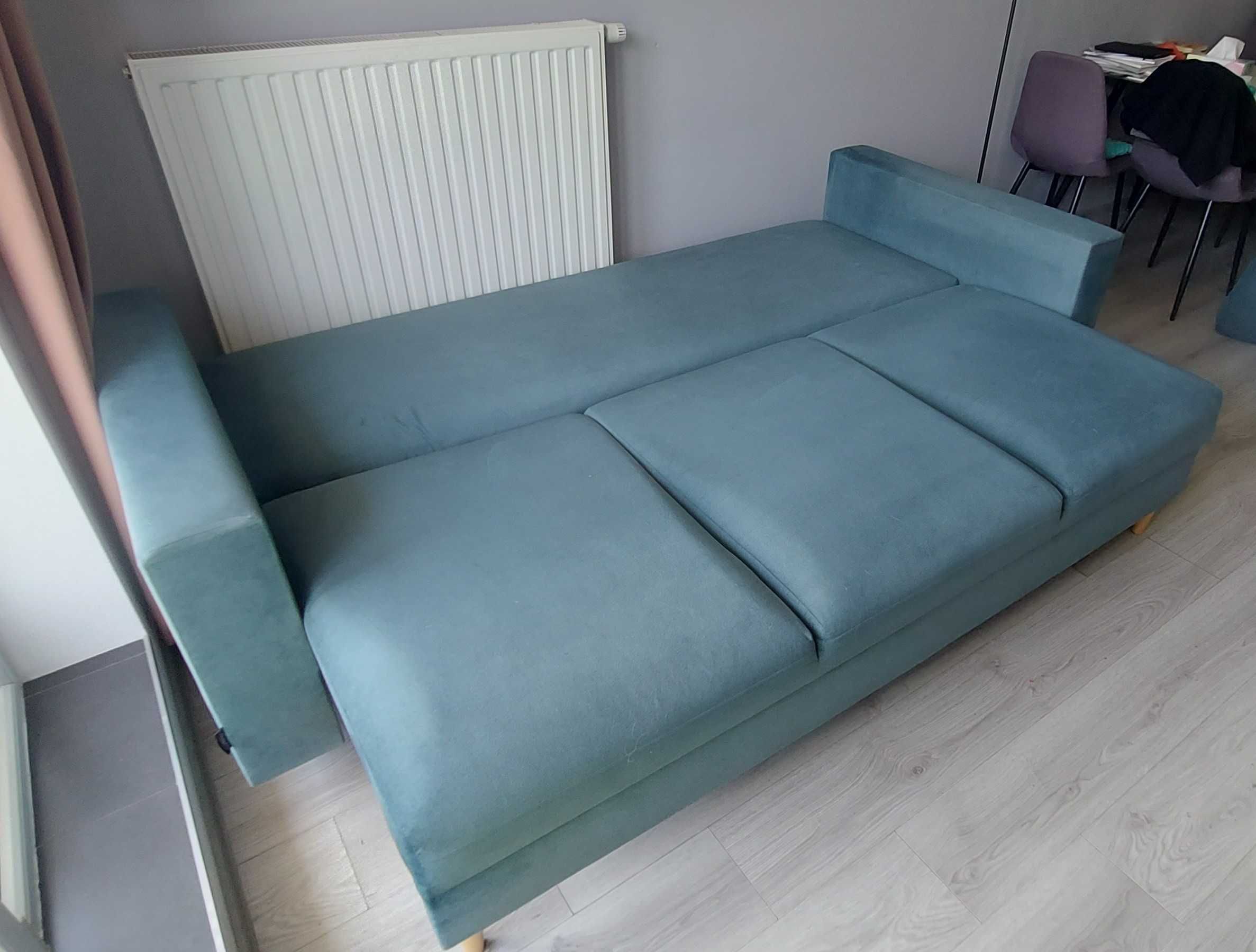 Sofa rozkładana 3 osobowa z funkcją spania i pojemnikiem na pościel