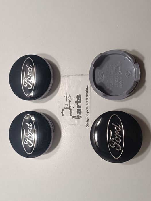 Conjunto 4 centros de Jante Ford 54mm Preto