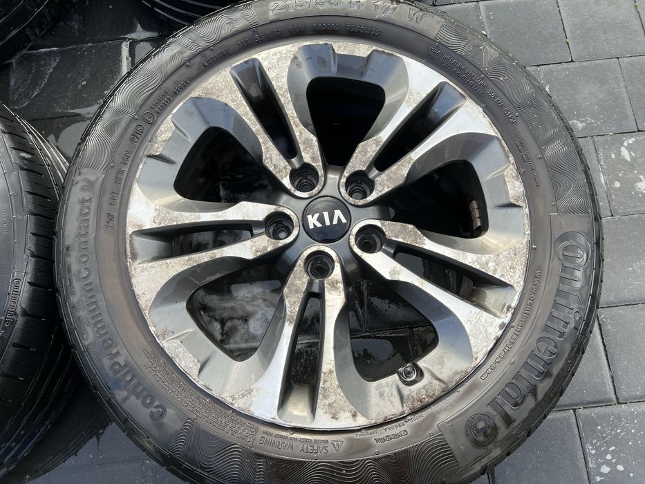 Koła alufelgi Kia 17" 5x114.3 + opony lato Hyundai oryginalne letnie