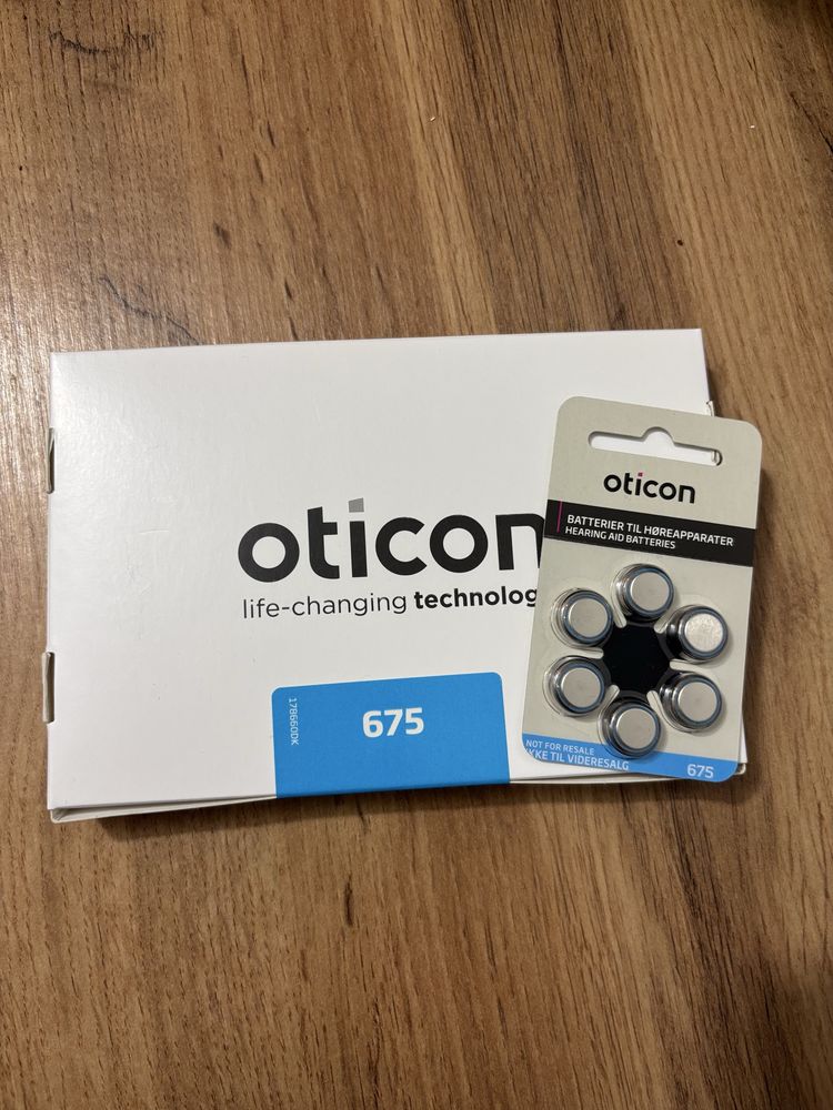 Батарейки до слухового апарату Oticon 10, 13, 312, 675, 675СІ