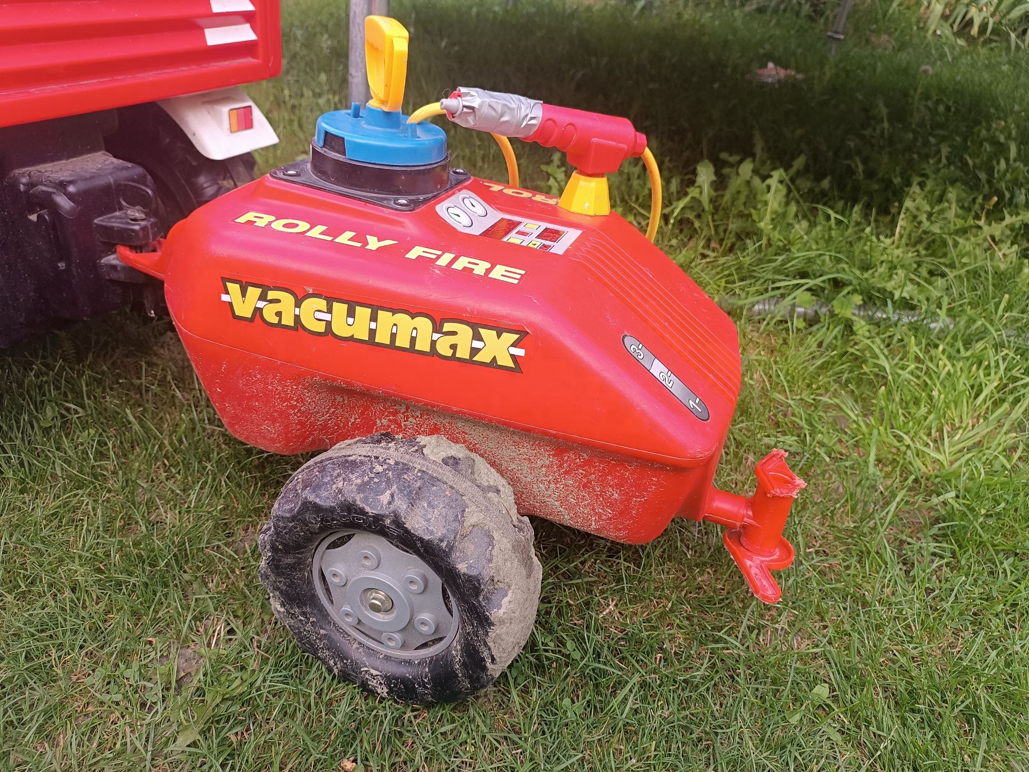 Gokart straż pożarna Rolly Toys, zbiornik na wodę.