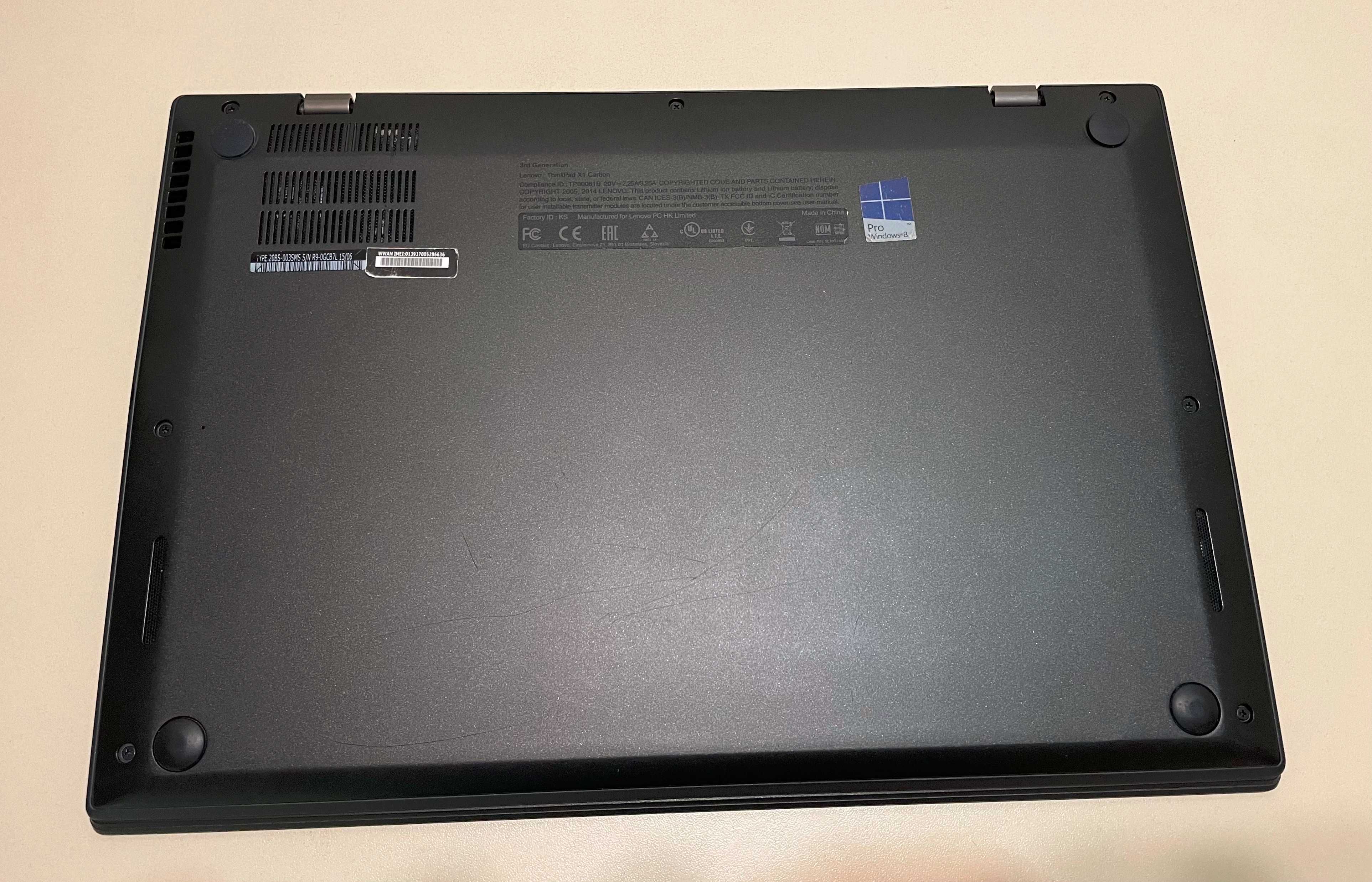 Lenovo ThinkPad X1 Carbon 3rd i5-5300U 8GB 250 SSD LTE