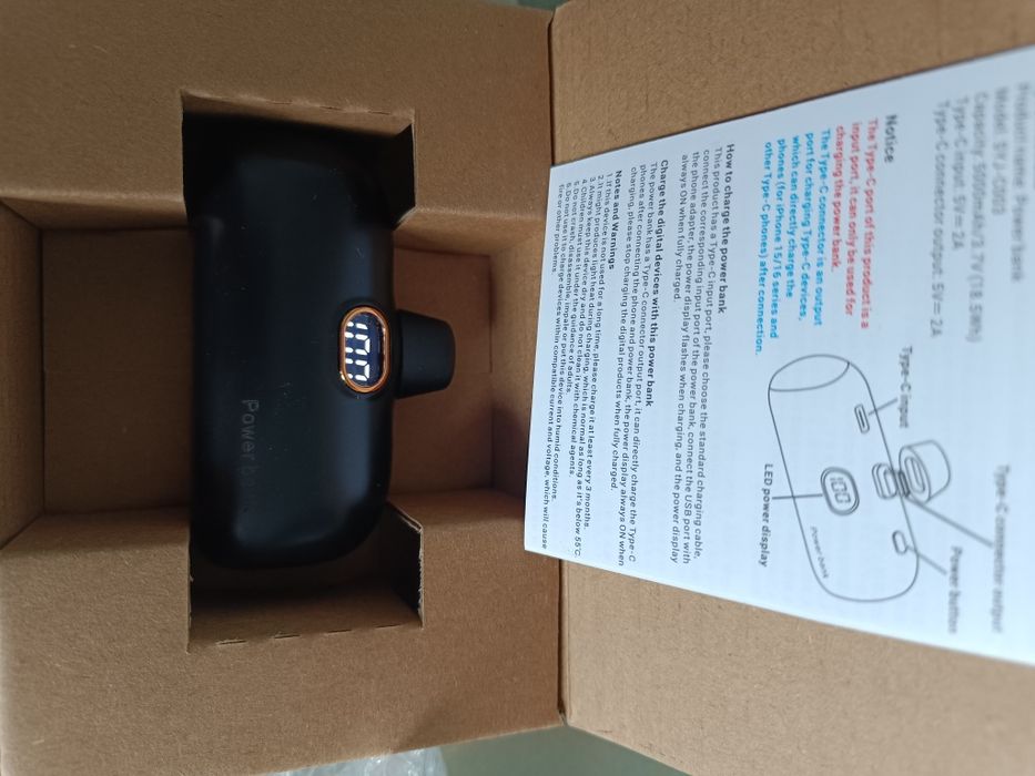 Power bank 18.5w, 5000. новый