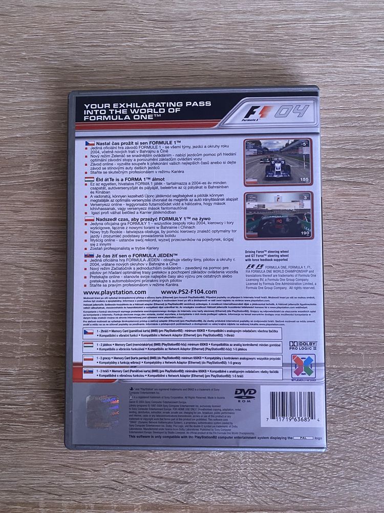 F1 2004 na PlayStation 2 dobry stan