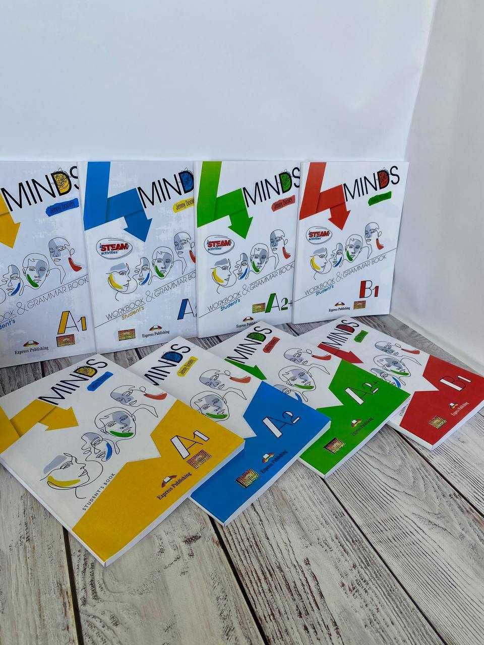 4Minds A1, A2, A2+, B1 Student's Book + Workbook and Grammar Book