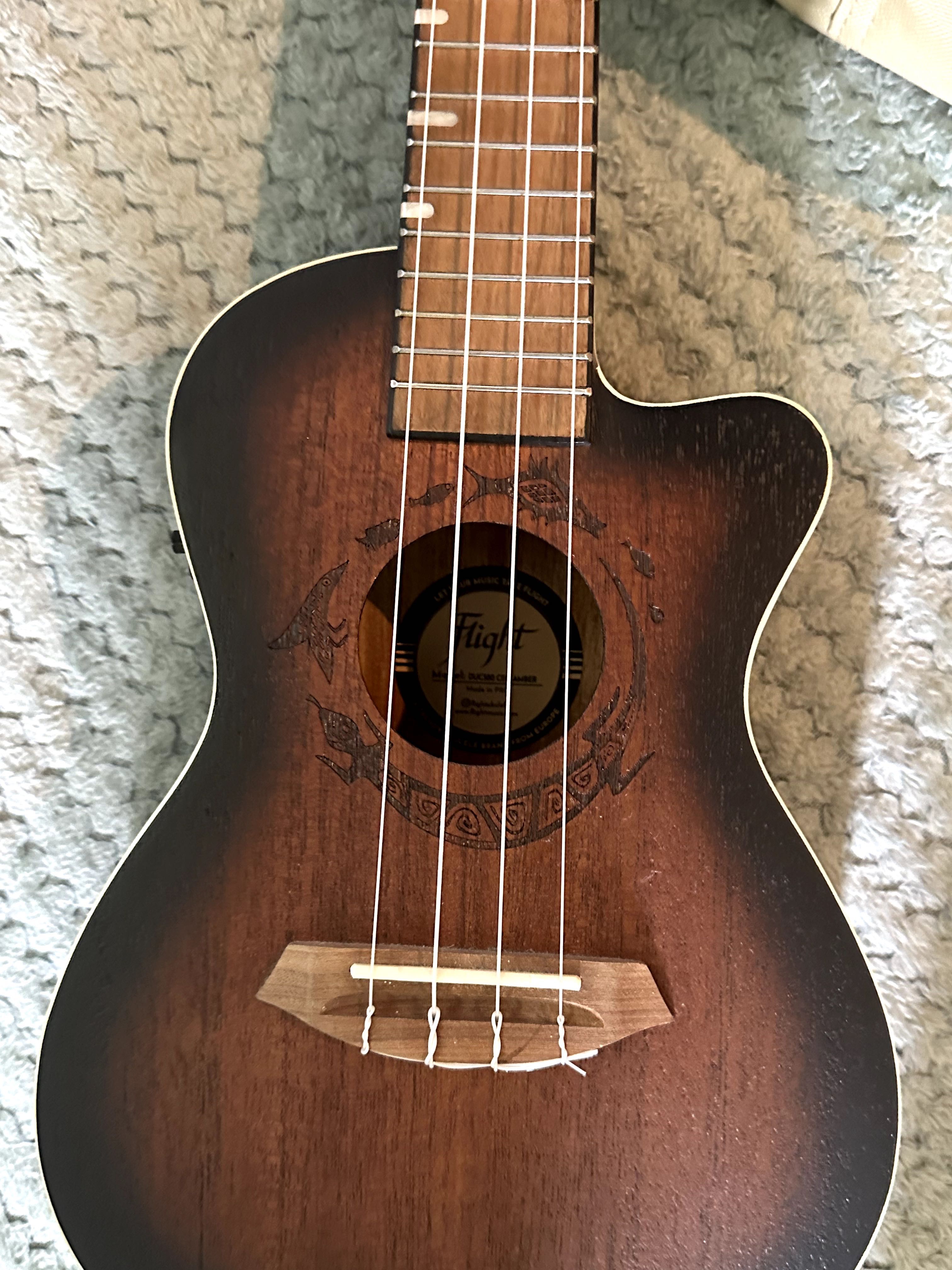Ukulele elektroakustyczne Flight DUC380 CEQ Amber nowe
