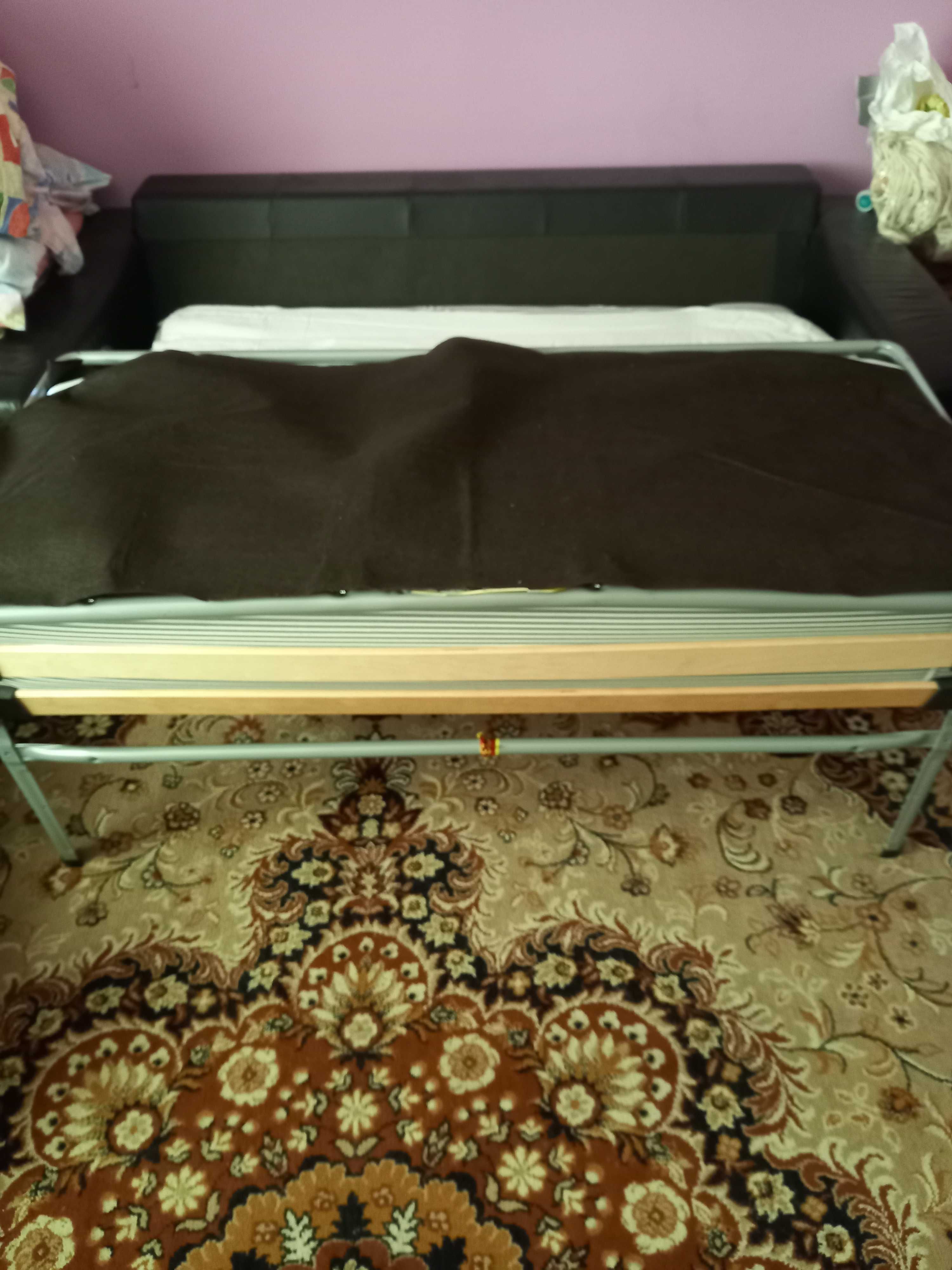 Sofa skòrzana czarna