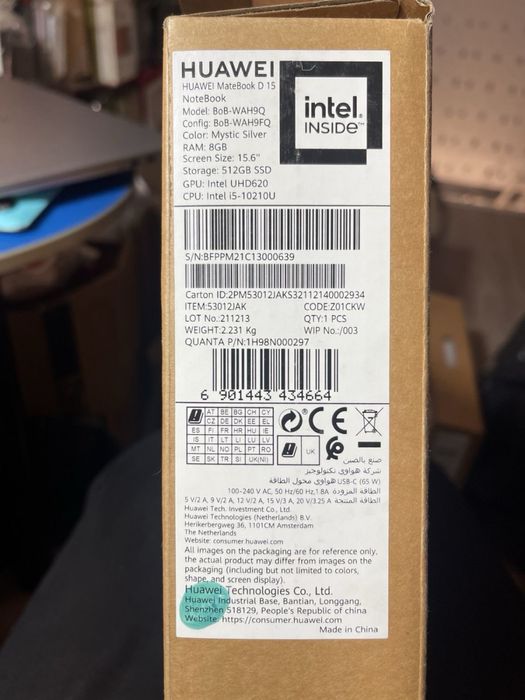 Huawei Matebook D15 WAH9Q 8/512GB i5