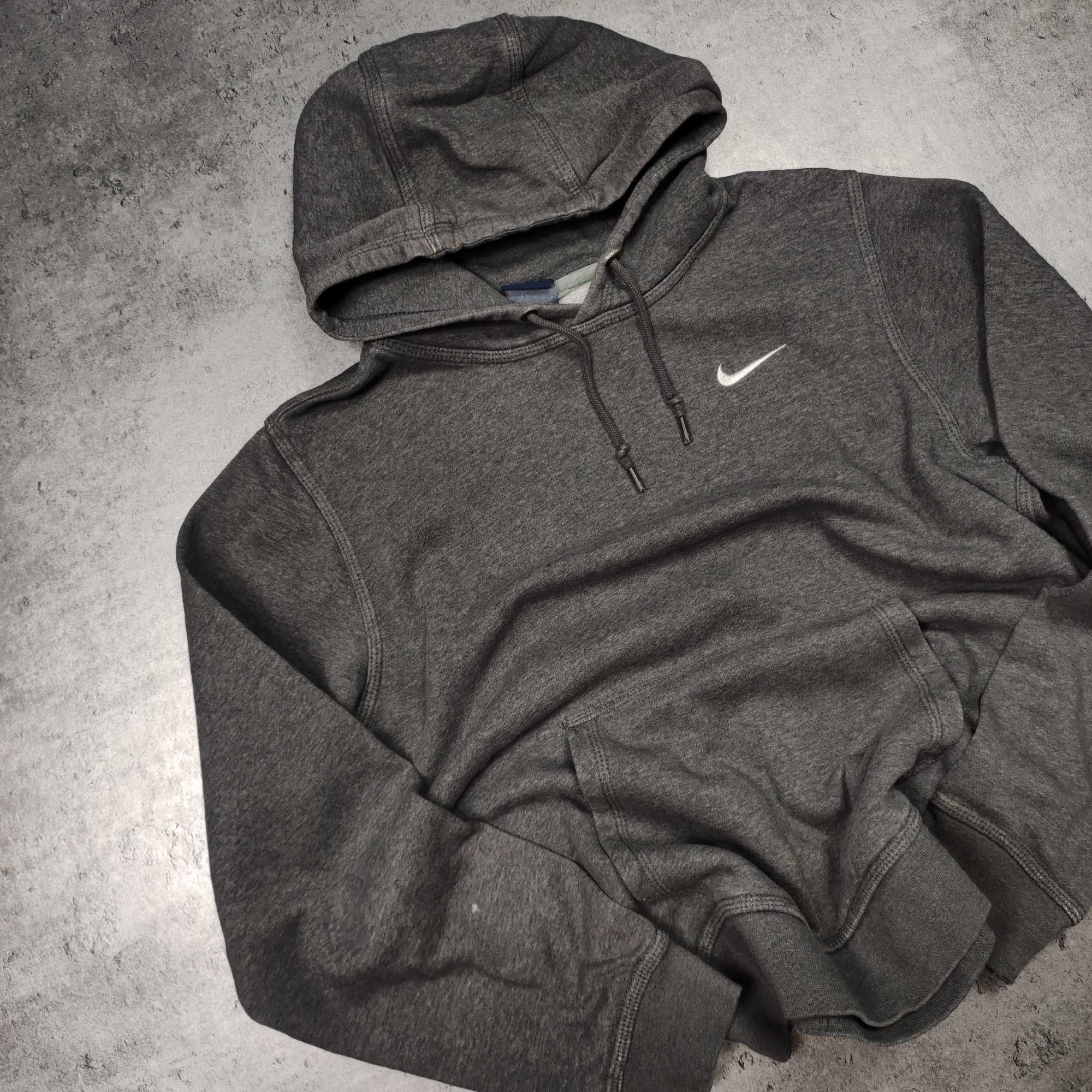 MĘSKA Bluza Sportowa Nike Bawełna Dresowa Hoodie z Kapturem Haft Logo