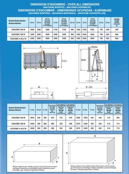 Seccionadora vertical mobiliário KGS / GMC 400 M