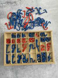Drewniany ruchomy alfabet montessori