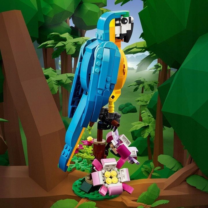 Lego Creator 3W1 31136 Egzotyczna Papuga Ryba Żaba Las Deszczowy