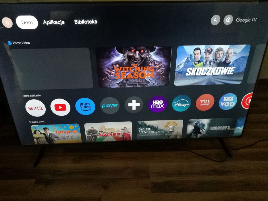 Telewizor Tcl 50 cali 4k uhd Ppi1200 hdr Android google tv