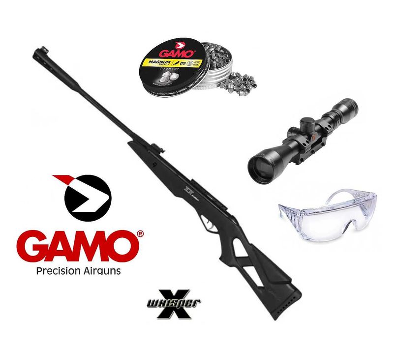 PACK GAMO CARABINA PRESSÃO DE AR WHISPER X CAL 5.5