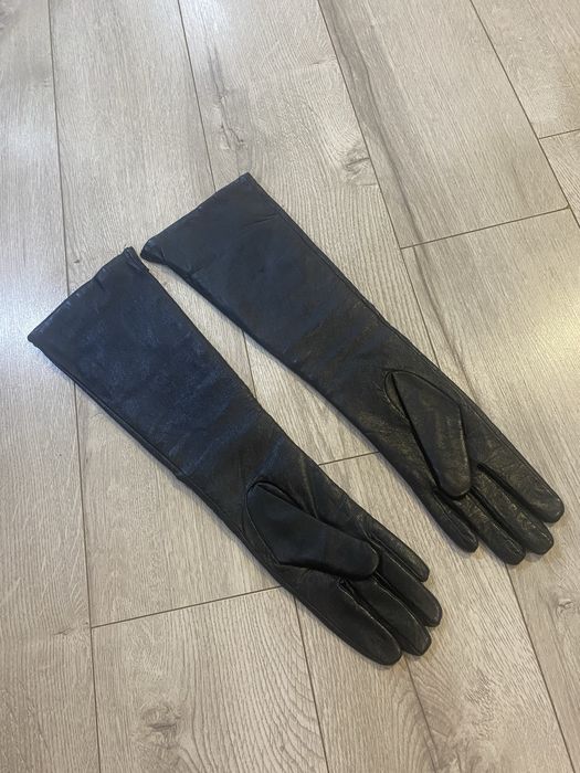 Шкіряні довгі перчатки