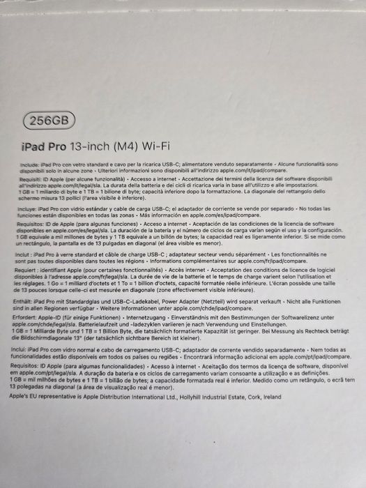 iPad Pro 13 M4 256GB como novo garantia