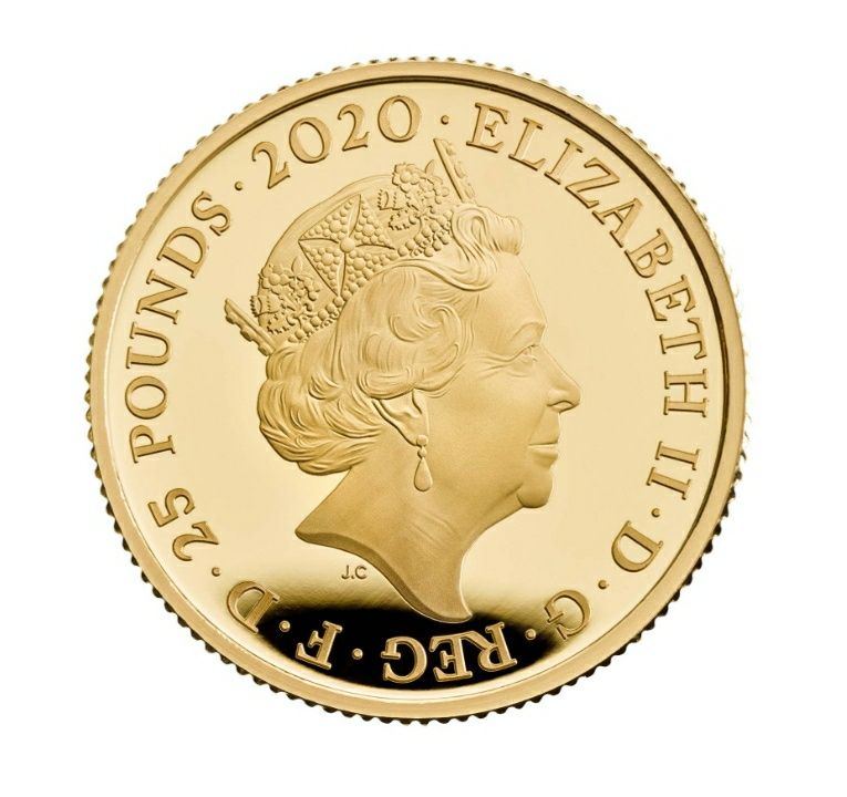 Elton John moeda ouro 25 Pounds 1/4 Onça Gold Proof