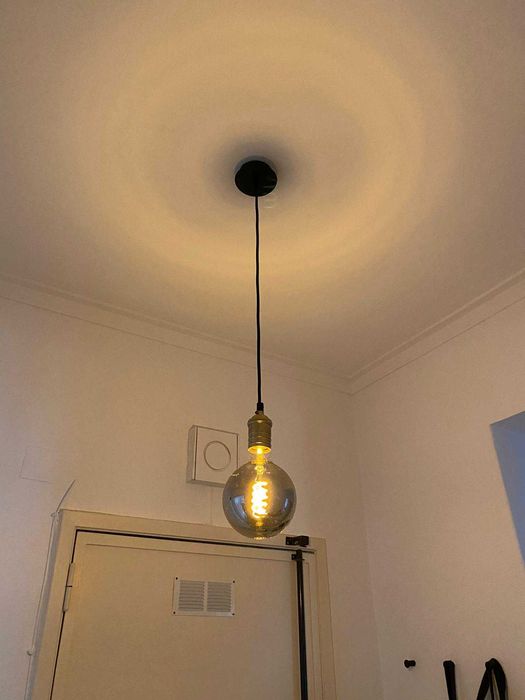Lâmpada e cabo decorativo suspenso VINTAGE LATÃO