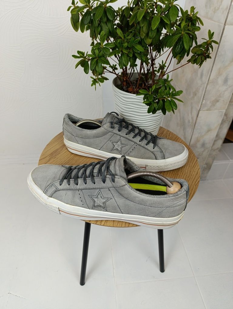 Мужские кожаные кеды кроссовки converse one star nubuck ox lunarlon
