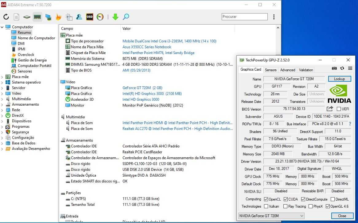 Pc Portatil Asus K550C