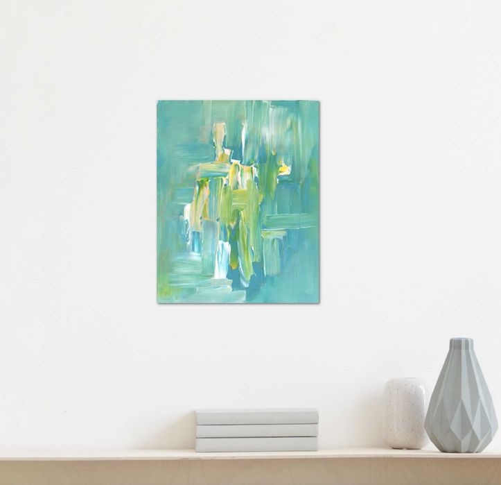 "W wysokiej trawie", obraz akrylowy, malarstwo, 2022