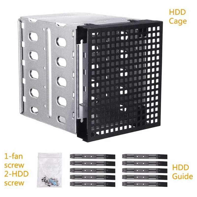 Drive Bay em Aço Inoxidável para Discos de 5,25" com Ventilador - Novo