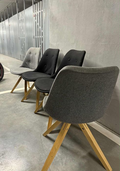 Krzesla 4 szt + stol skladany 120x160 80cm