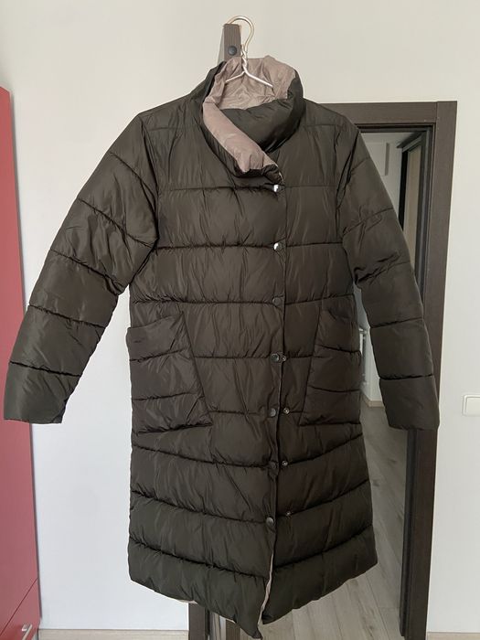 Пуховик жіночий зелений