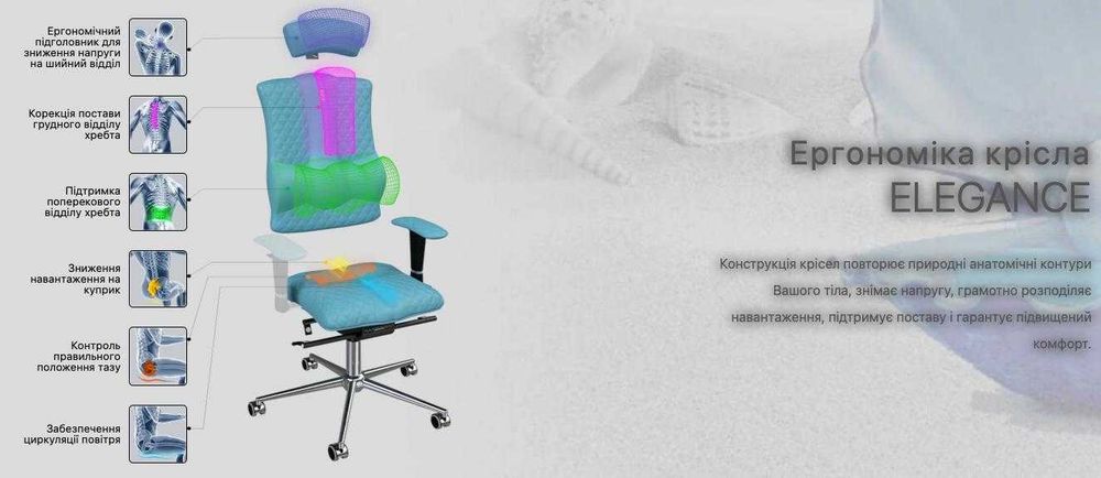 Ергономічне Крісло
Kulik System ELEGANCE