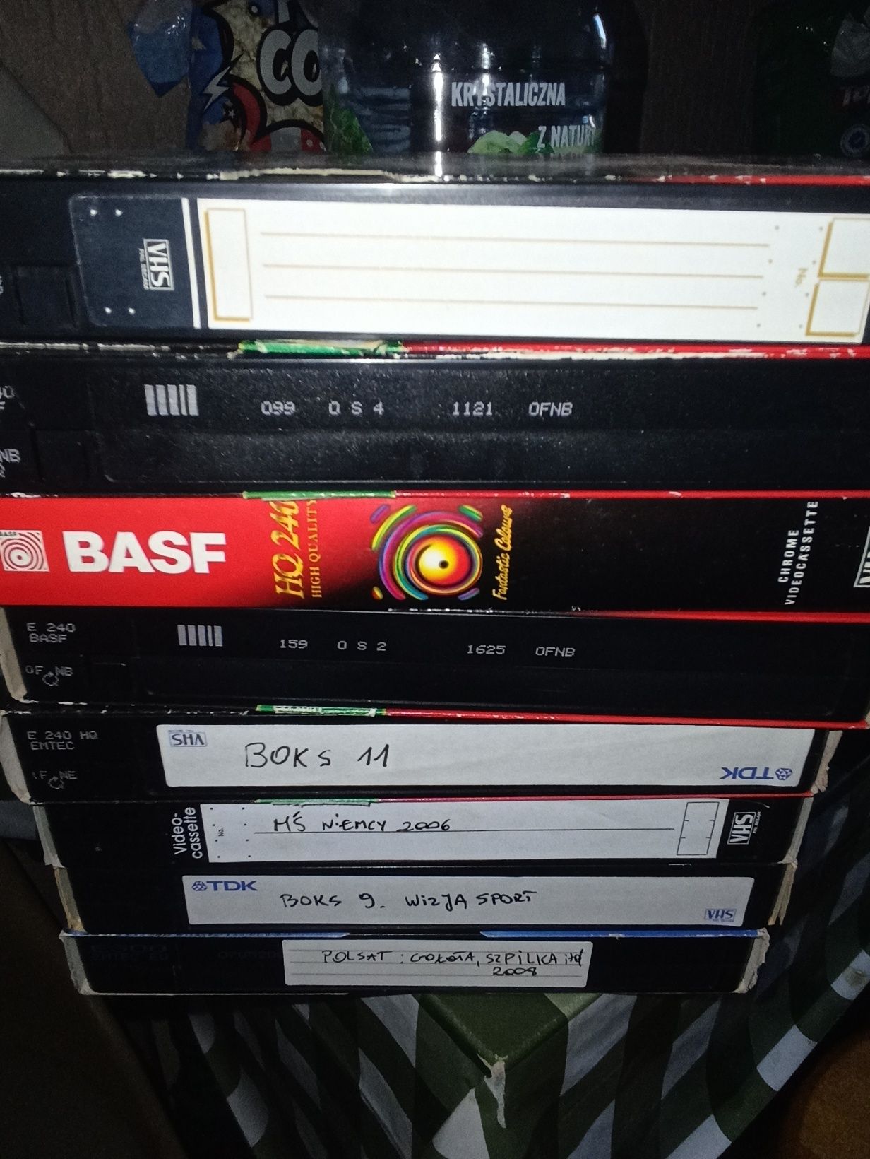 Kasety VHS z boksem wizja sport