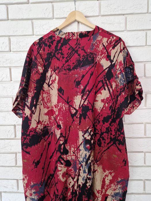 Lniana sukienka maxi boho chick one size XXL XL Plus size vintage