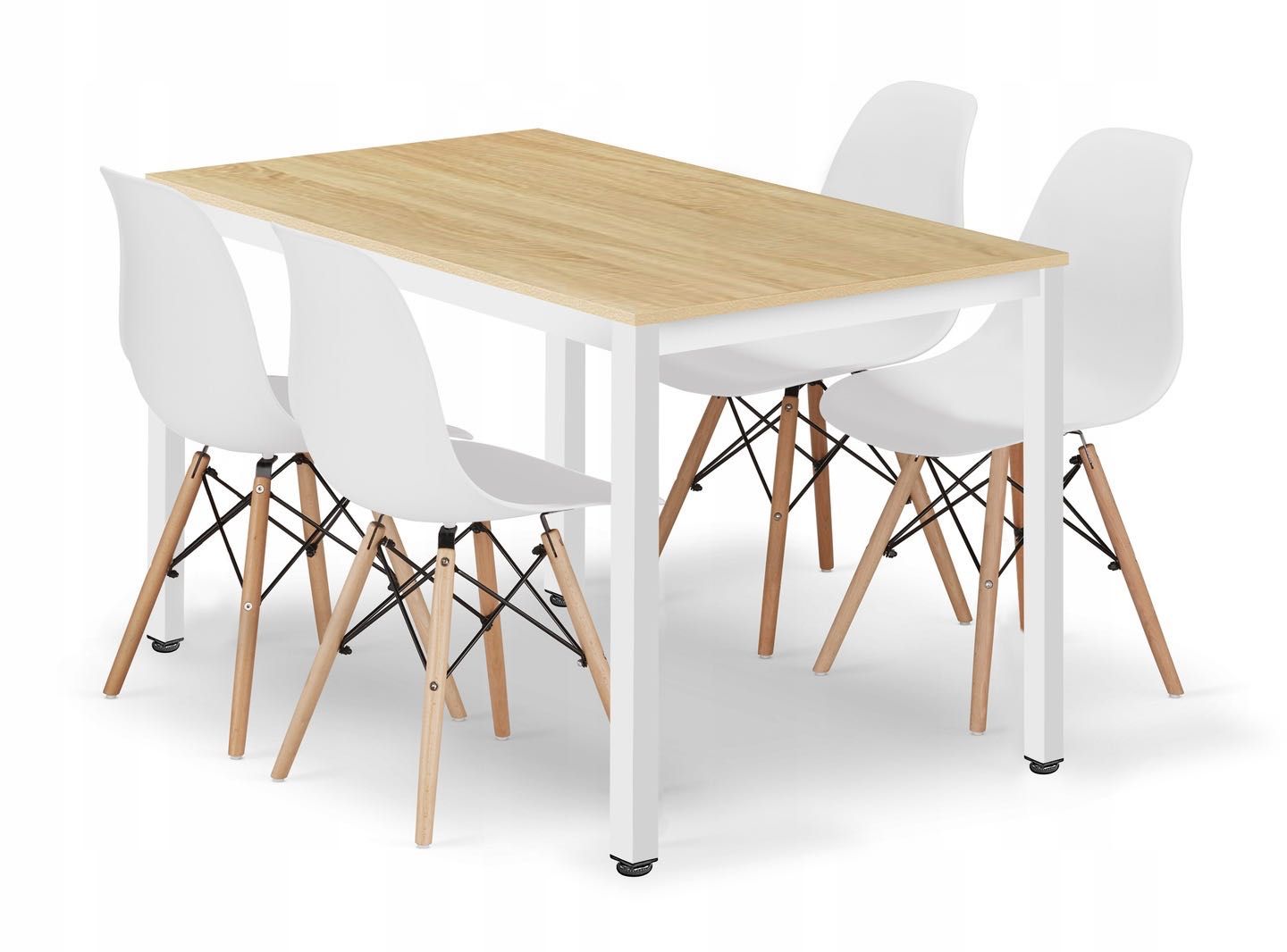 NOWY Ekonomiczny i solidny zestaw stołu z krzesłami - 120 x 60 cm!