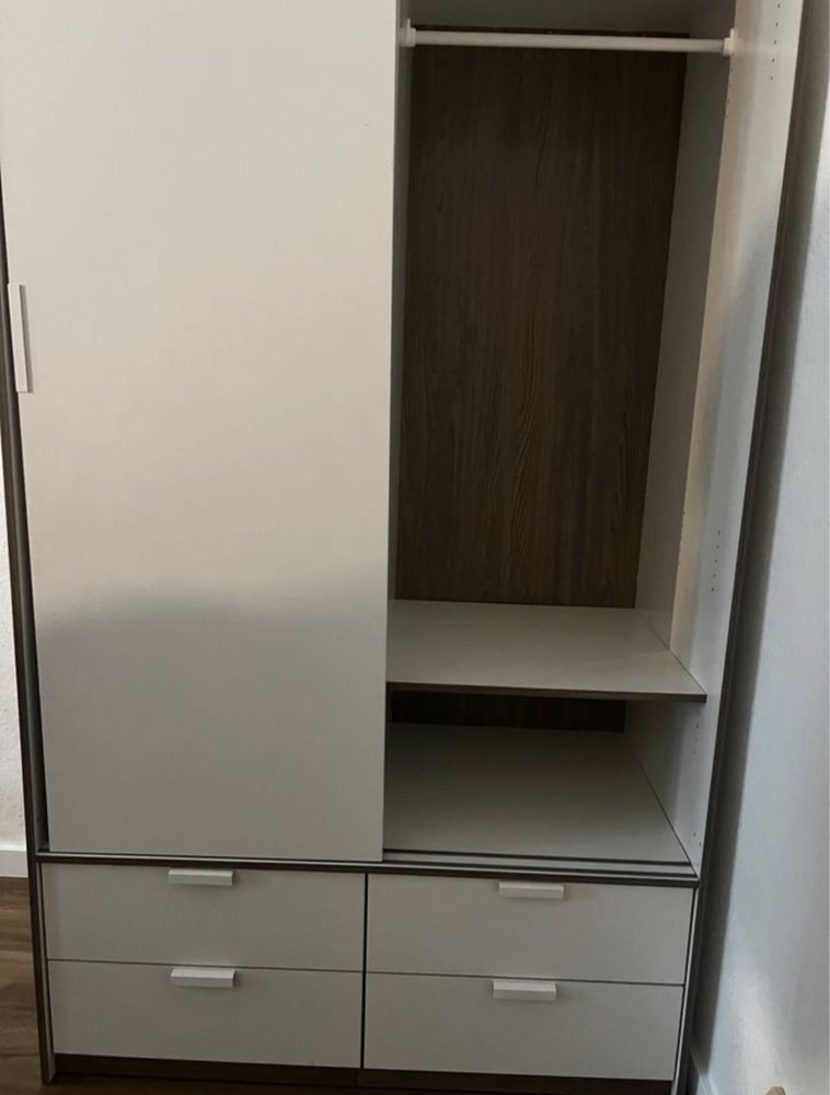 Biała szafa przesuwna Ikea Trysil szuflady super stan dowóz