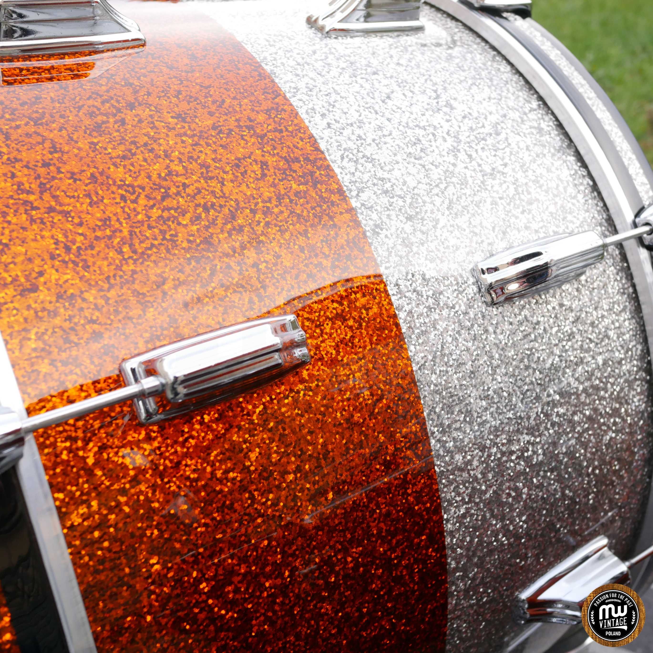 Perkusja Rogers Powertone 22”, 13", 16” Copper/Silver Sparkle 60s ‼️