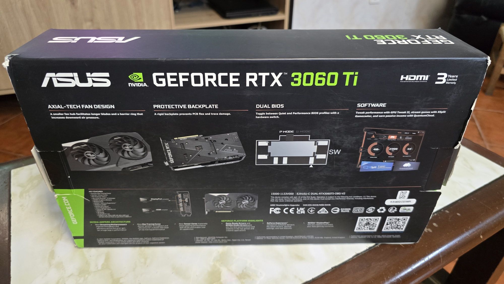 Placa gráfica Asus RTX 3060 TI dual