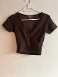Brozowy crop top rozmiar XS