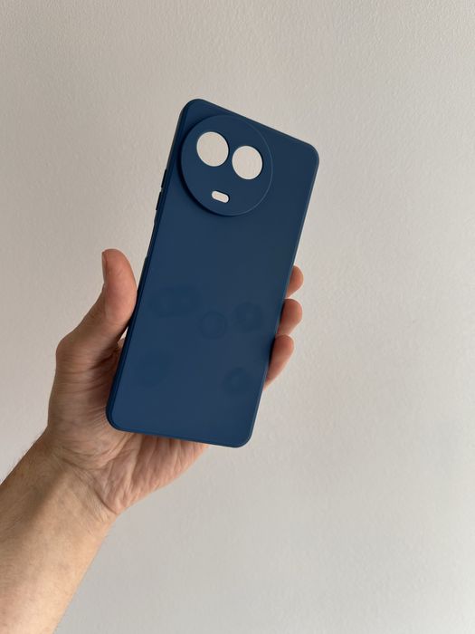 Etui Plecki matt ciemnoniebieski + SZKŁO do Realme 11 5G