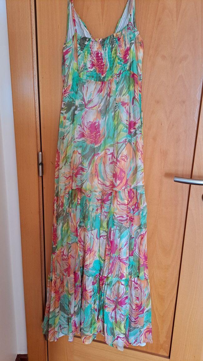 Vestido verão estampado com forro