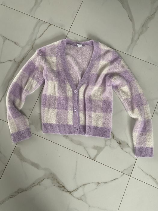 Rozpinany sweter Lindex xs/s lawendowy